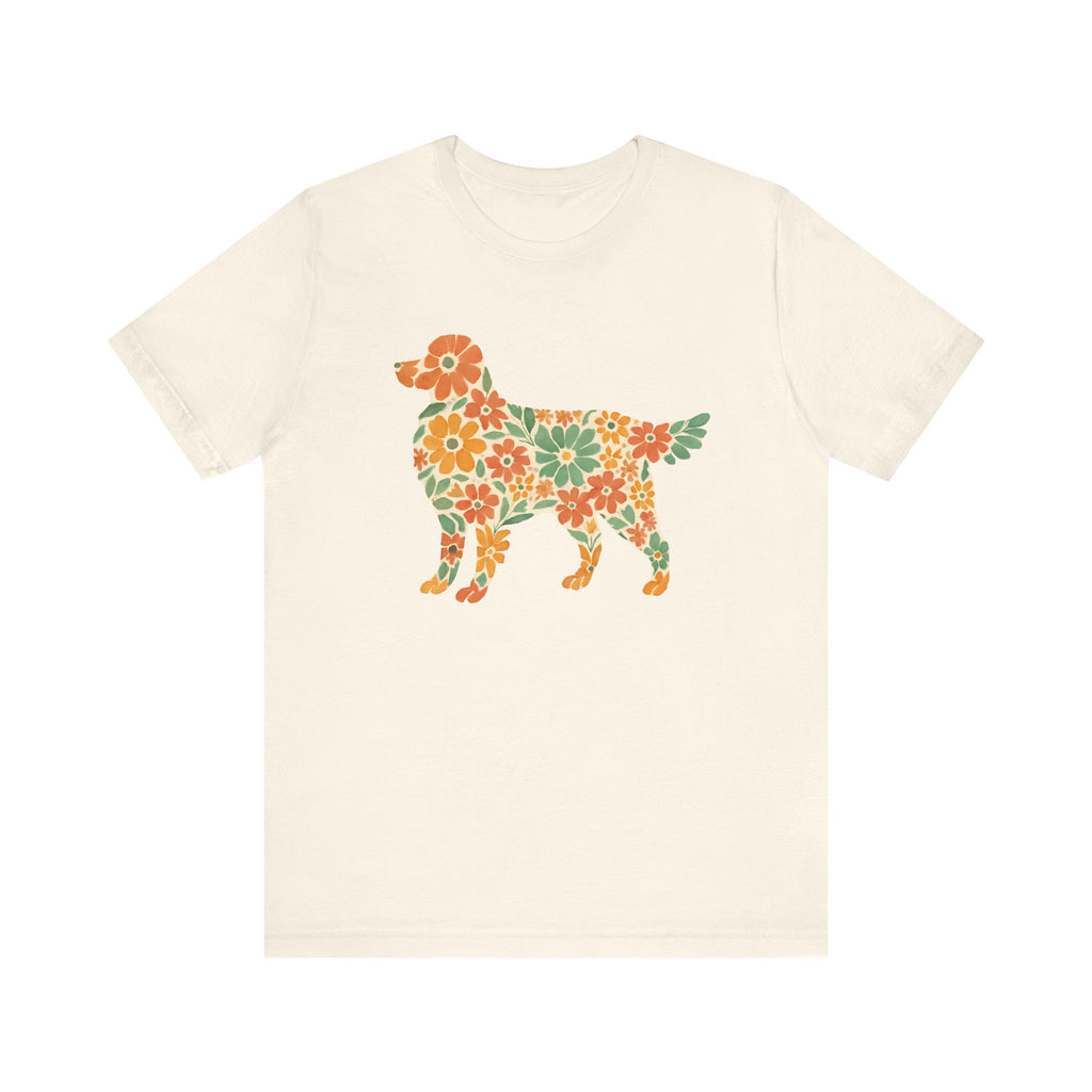 Floral Golden Retriever Tee