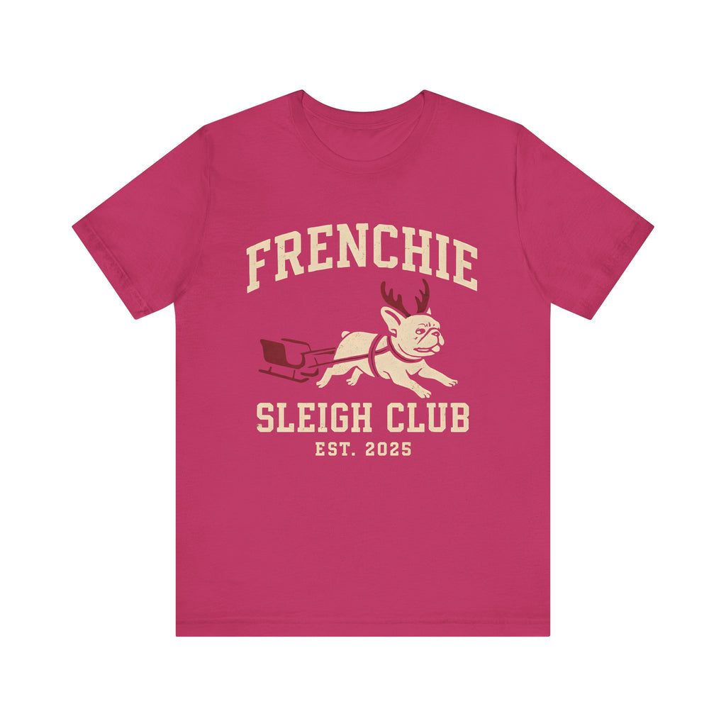 Frenchie Sleigh Club Christmas Tee