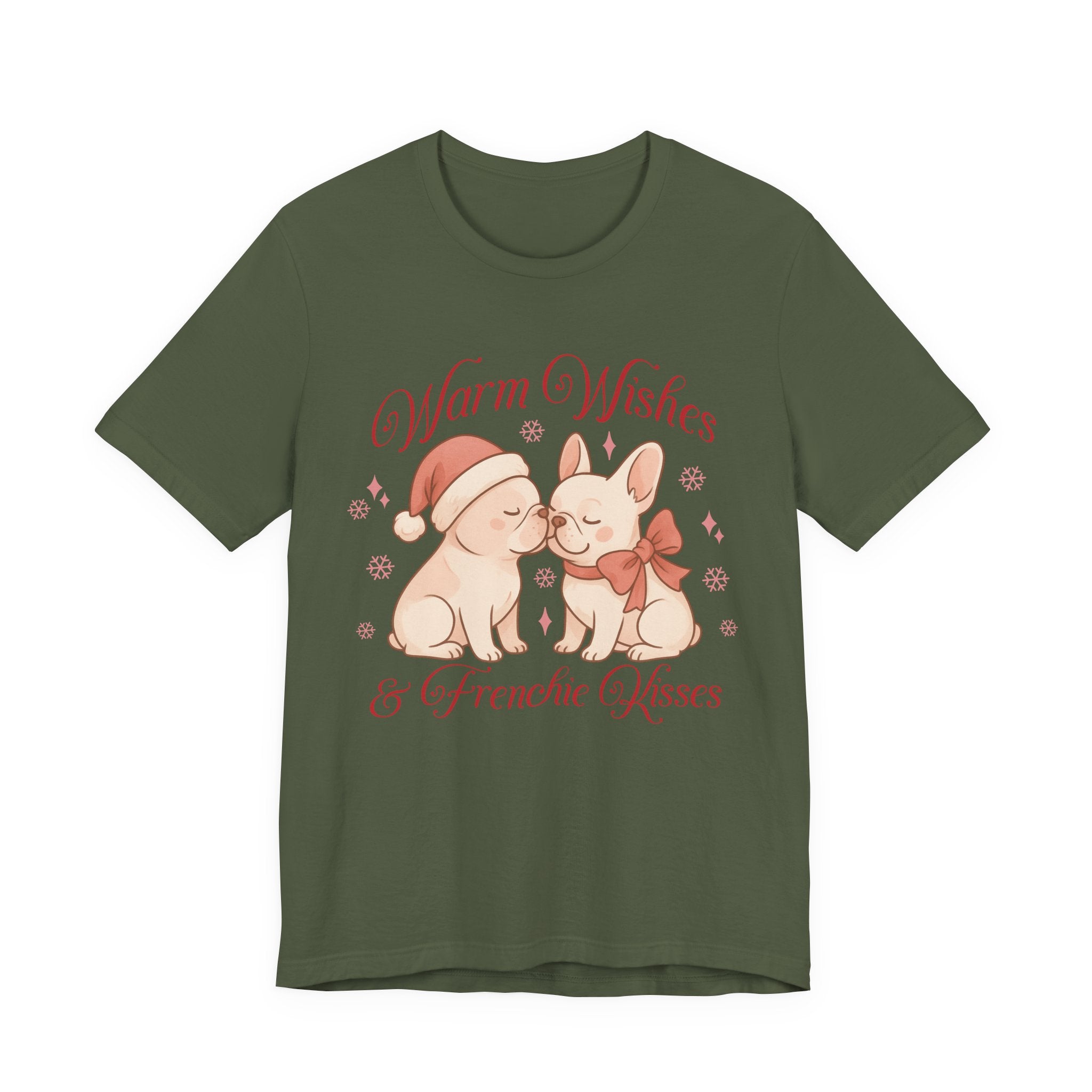 Warm Wishes & Frenchie Kisses Christmas Tee