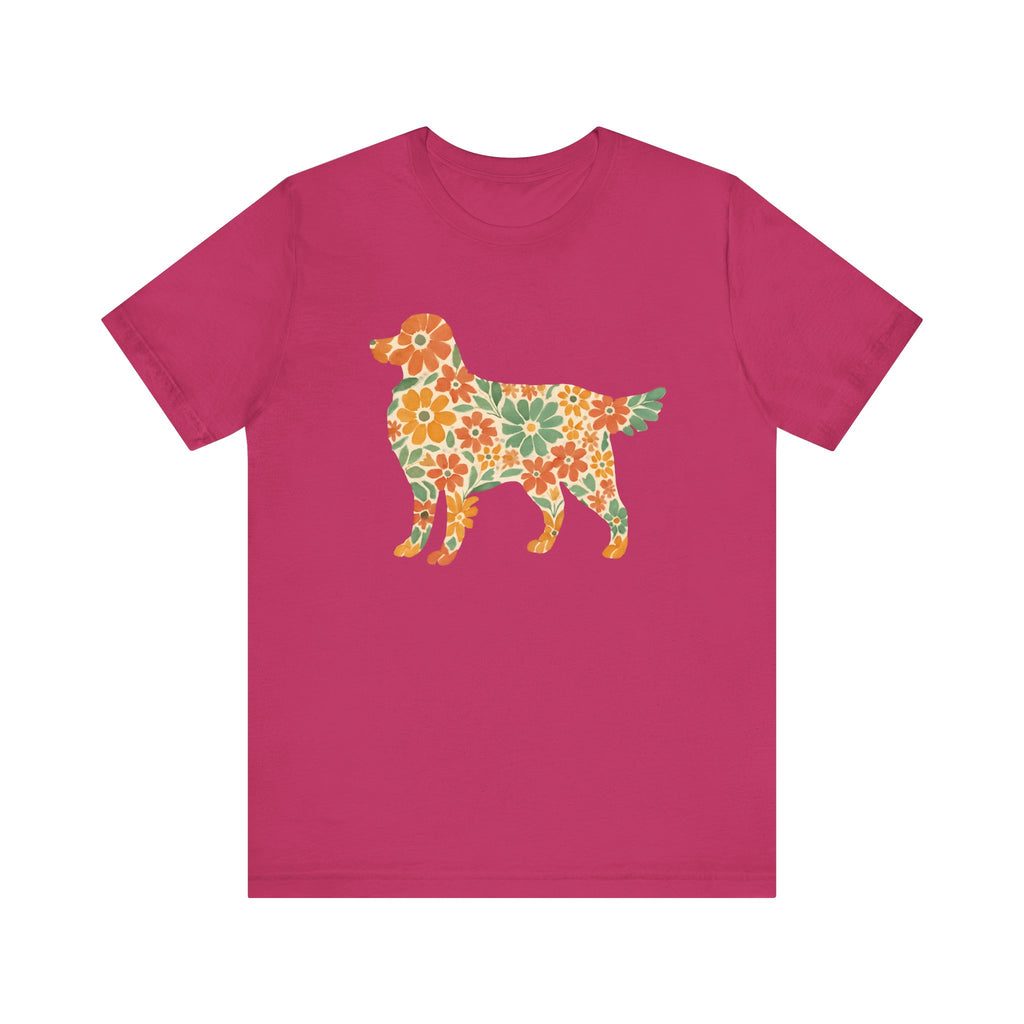 Floral Golden Retriever Tee