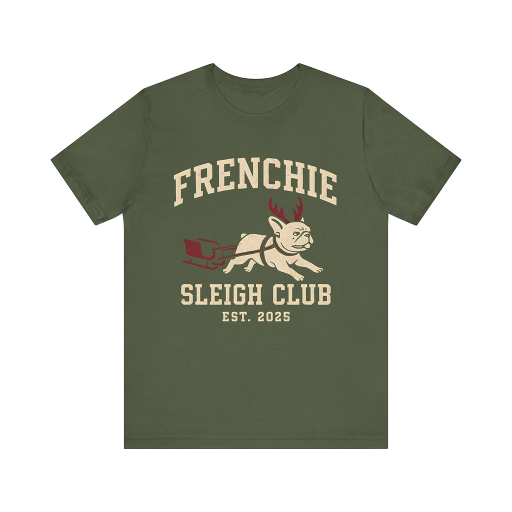 Frenchie Sleigh Club Christmas Tee