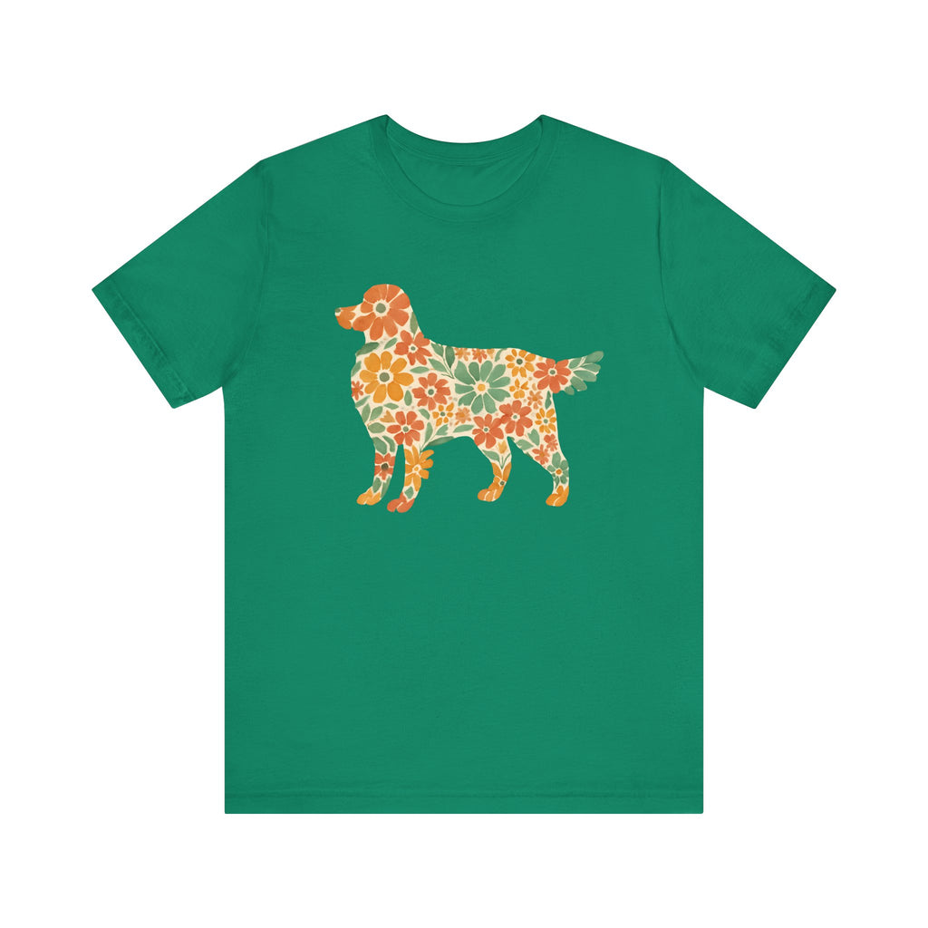 Floral Golden Retriever Tee