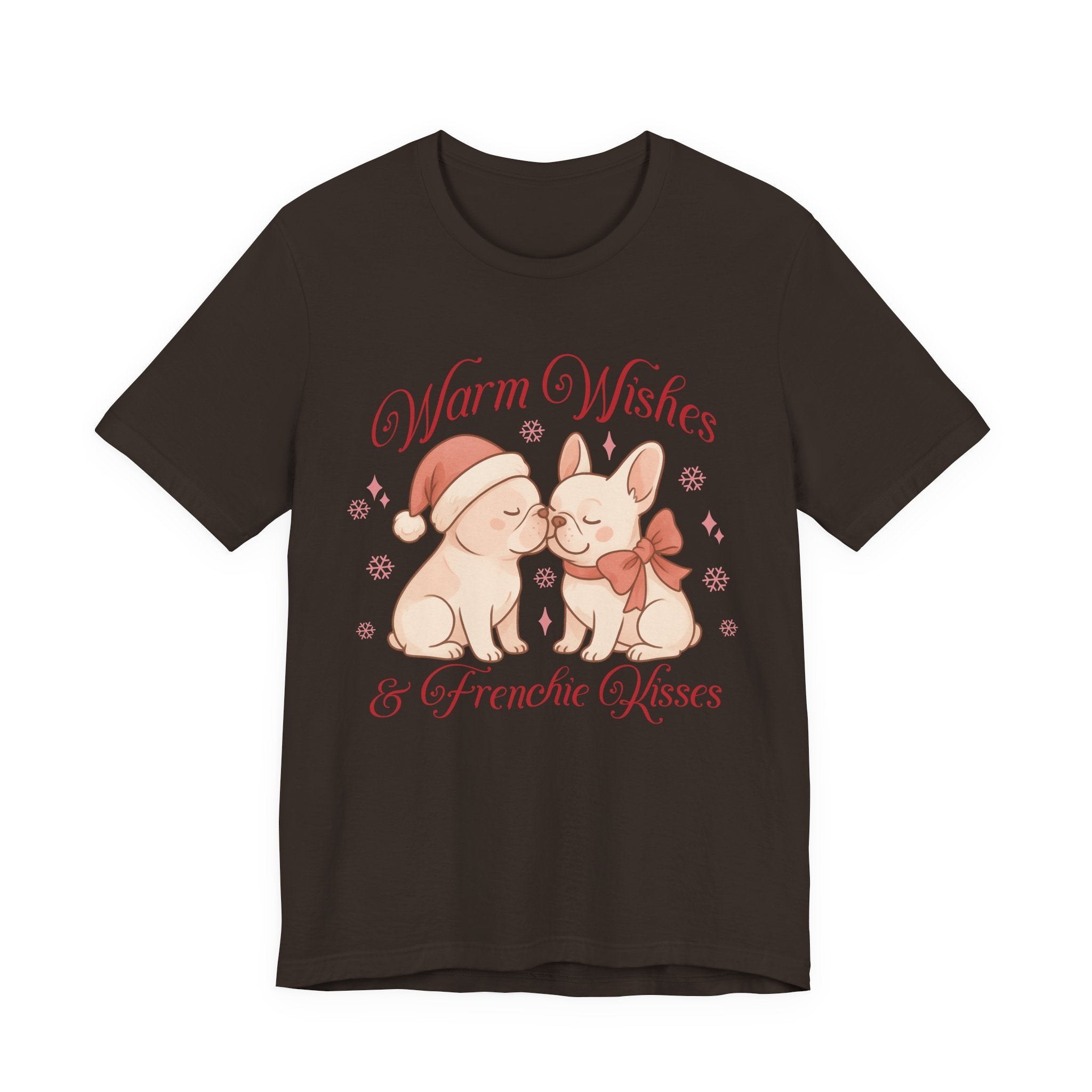 Warm Wishes & Frenchie Kisses Christmas Tee