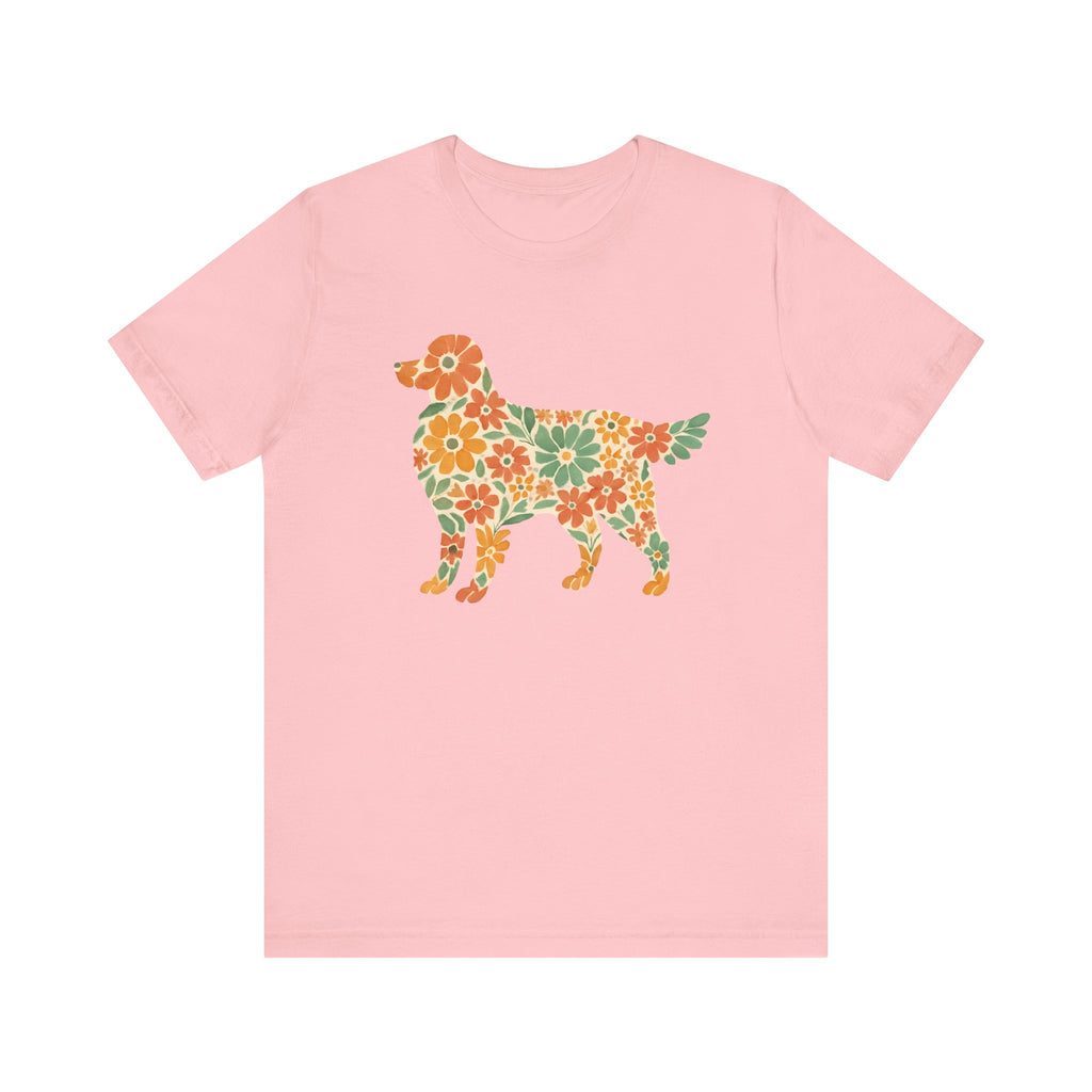 Floral Golden Retriever Tee