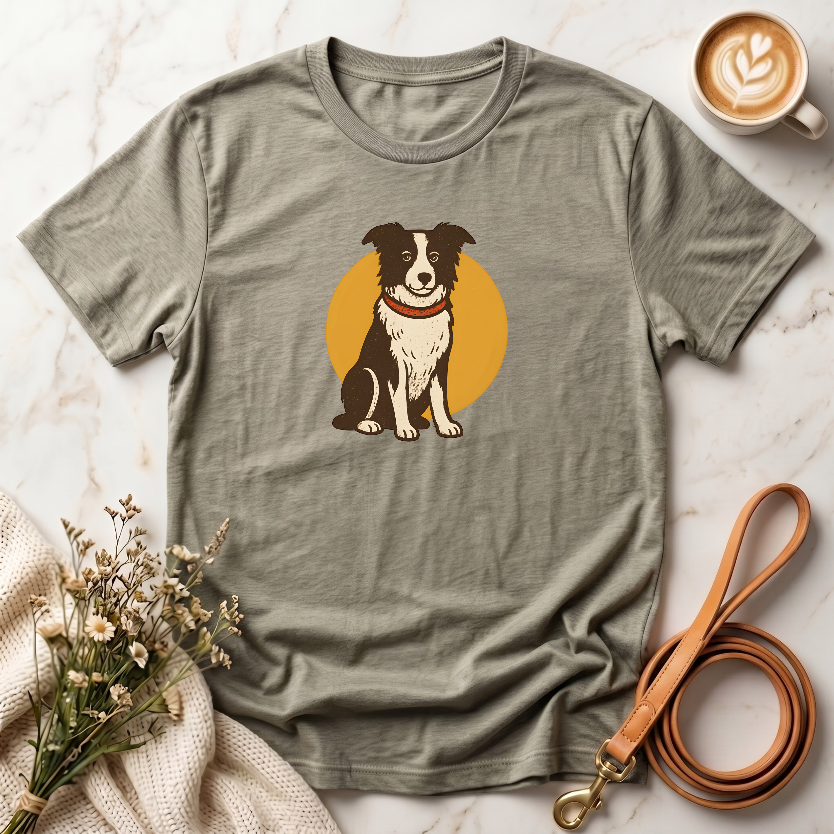Retro Border collie Tee