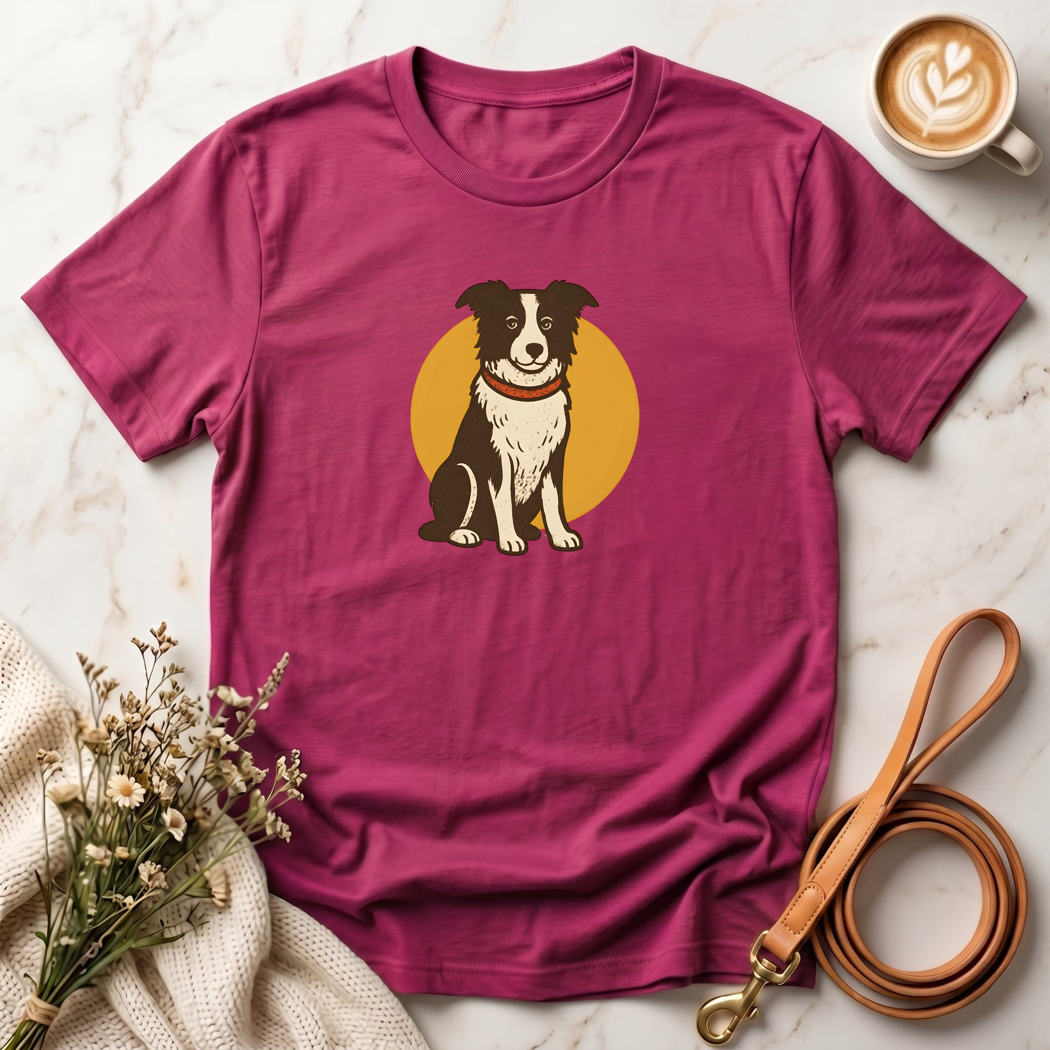 Retro Border collie Tee