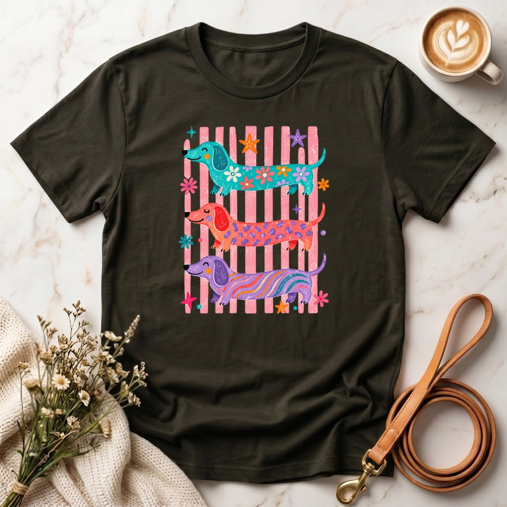 Colorful Dachshund Tee