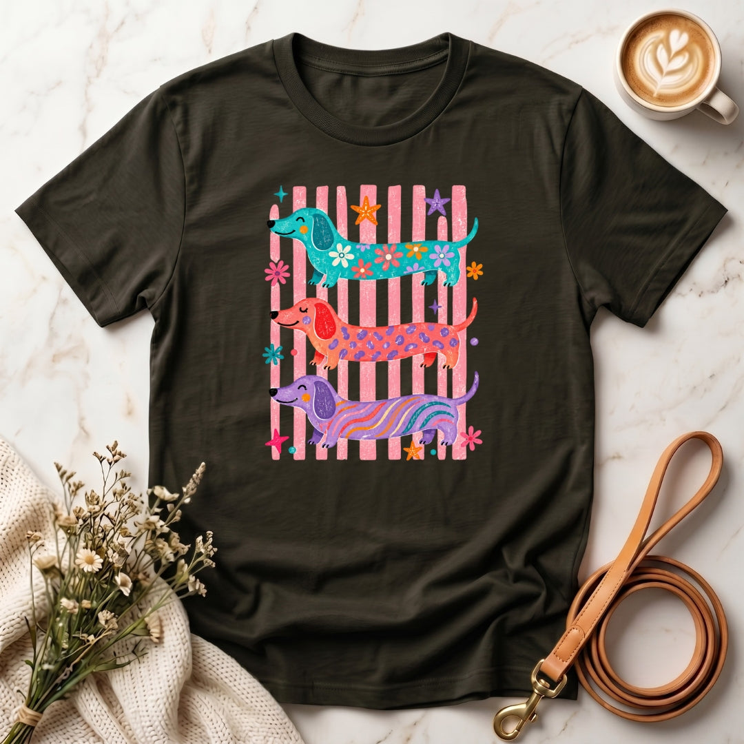 Colorful Dachshund Tee