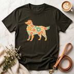 Floral Golden Retriever Tee
