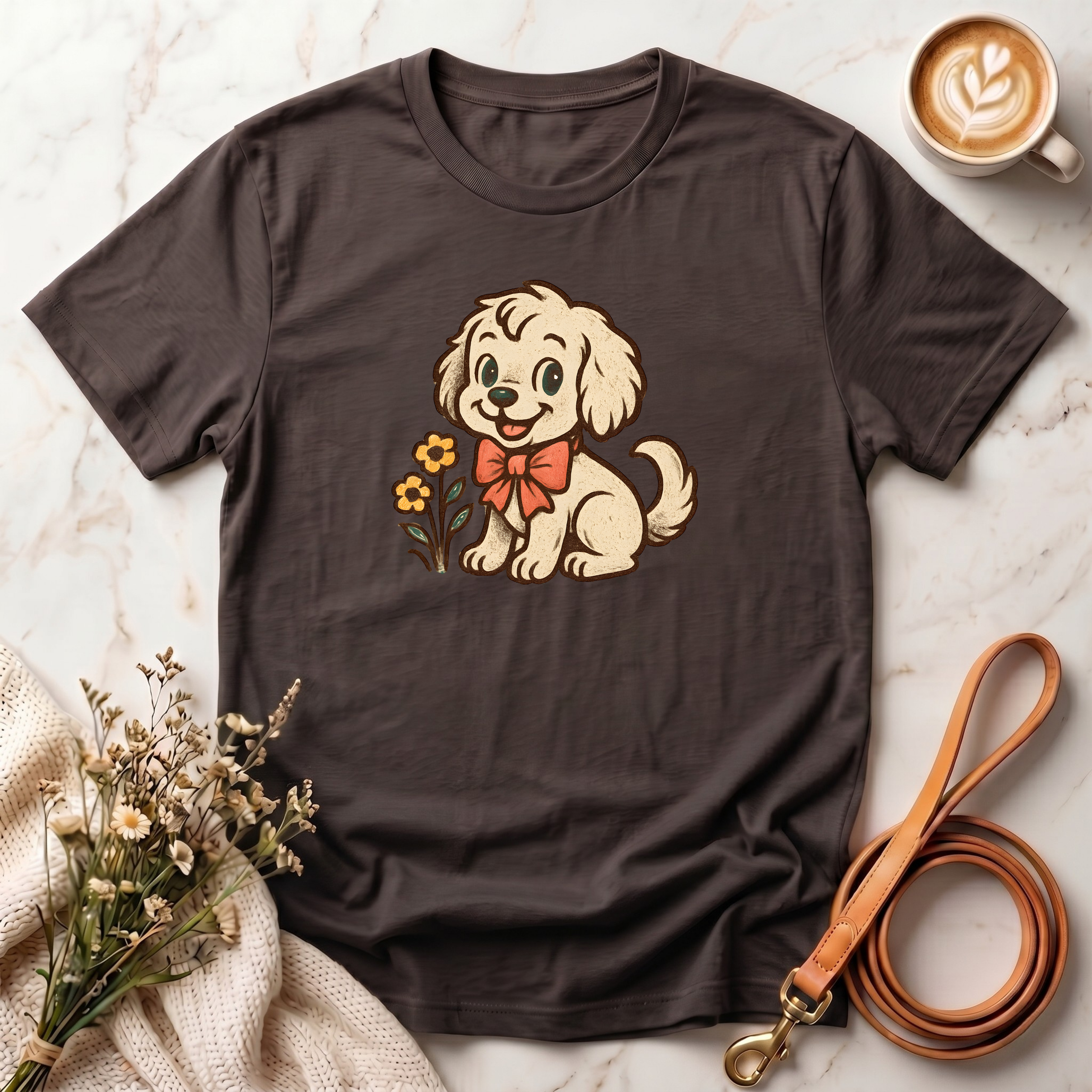 Retro Cute Puppy Tee