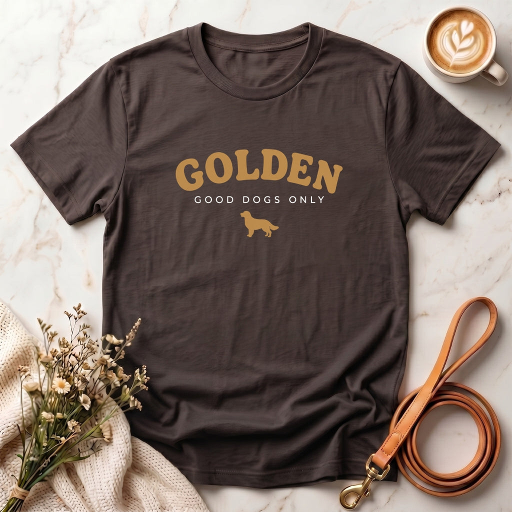 Golden Good Dogs Only Tee