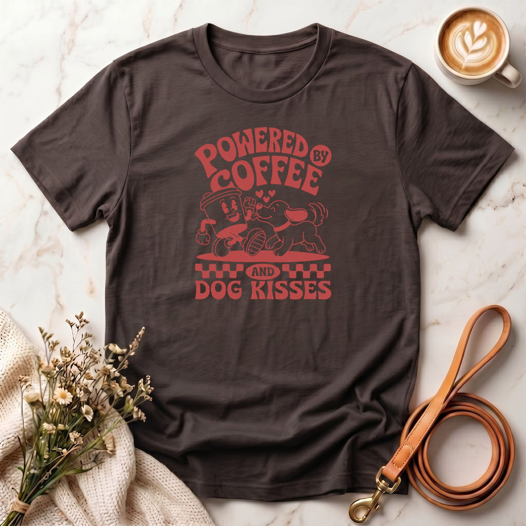 Powered by Coffee and Dog Kisses Tee