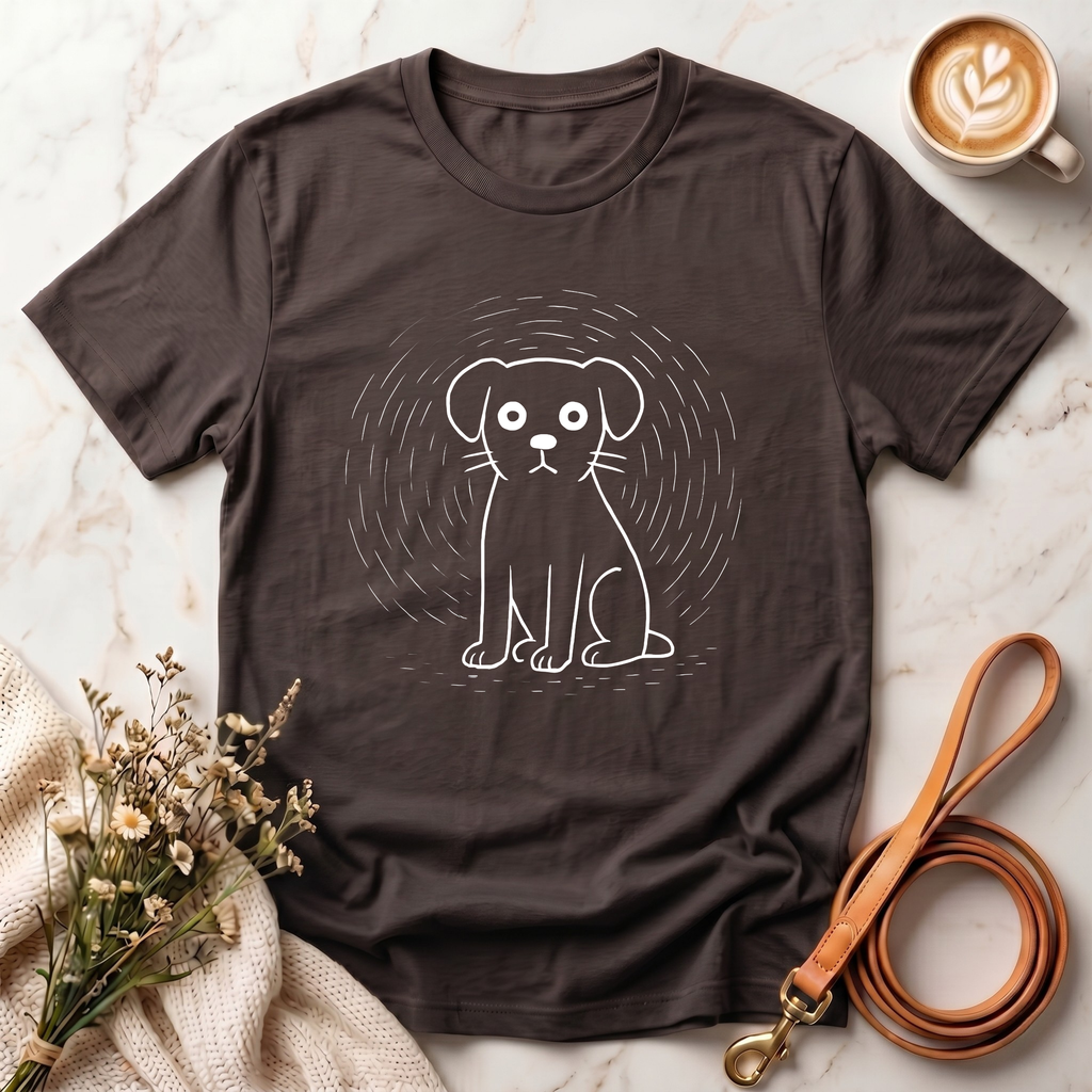 Minimal line dog Tee