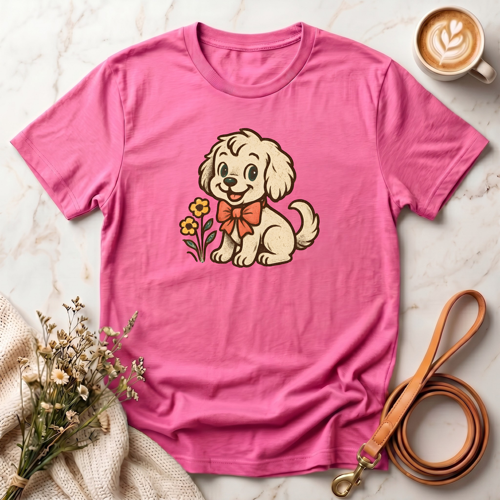 Retro Cute Puppy Tee