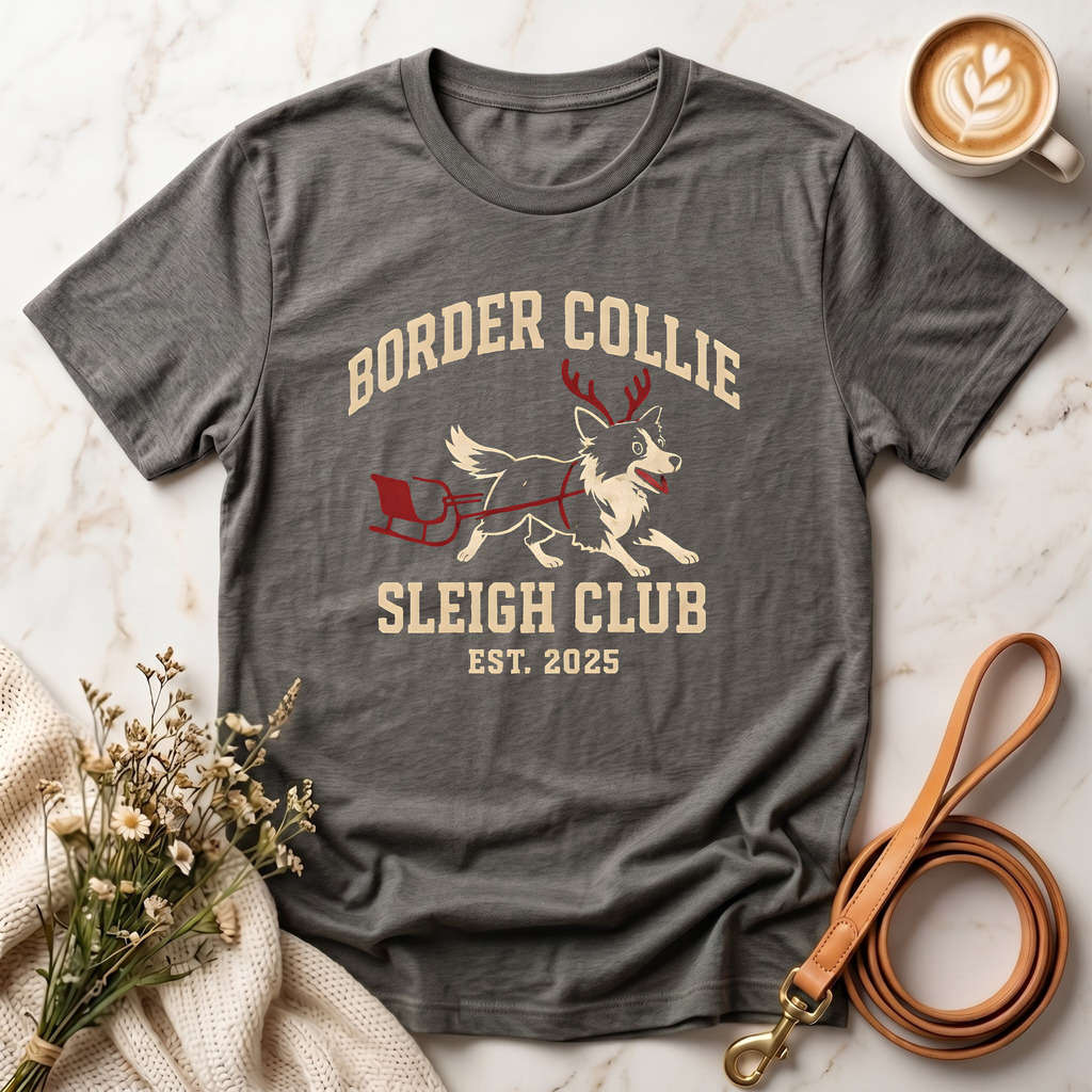 Border Collie Sleigh Club Tee