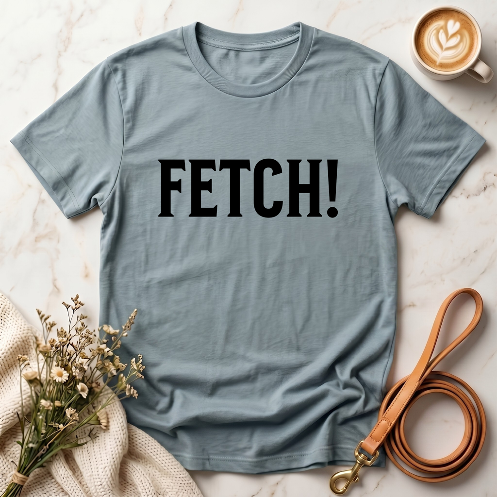 Fetch! Tee in Black letters