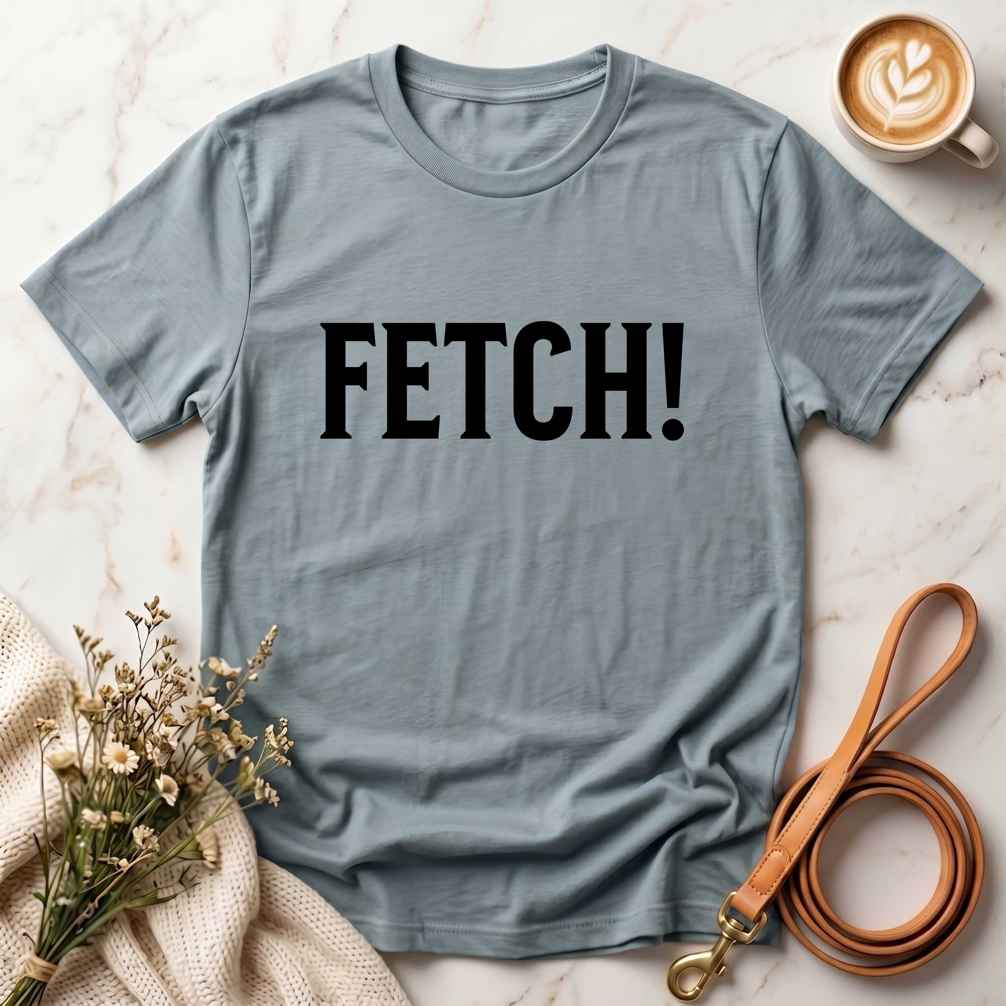 Fetch! Tee in Black letters