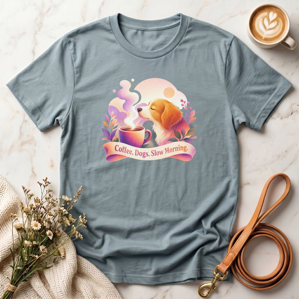 Coffee, Dogs, Slow Mornings Tee