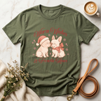 Warm Wishes & Frenchie Kisses Christmas Tee