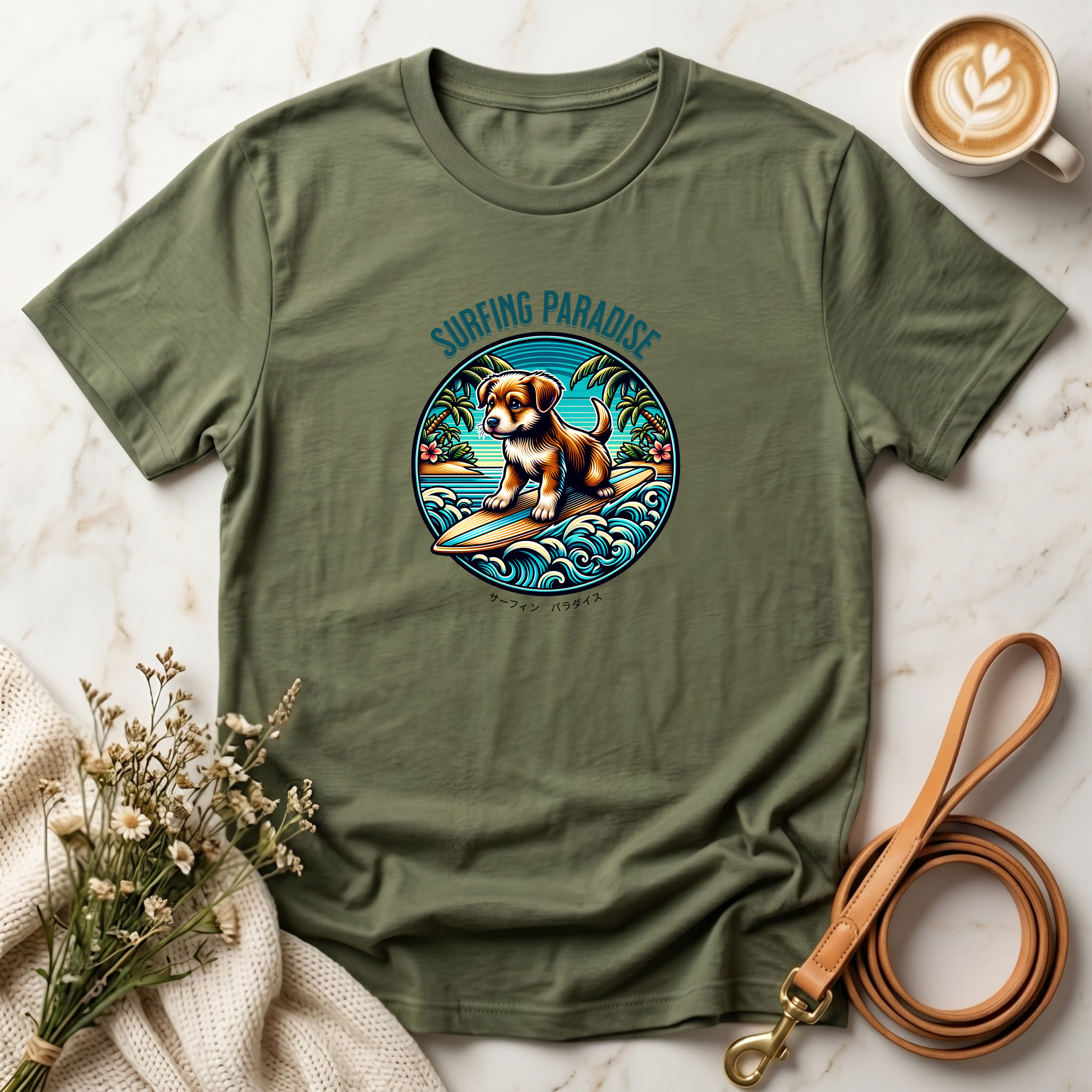 Surfing Paradise Dog Tee