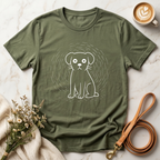 Minimal line dog Tee
