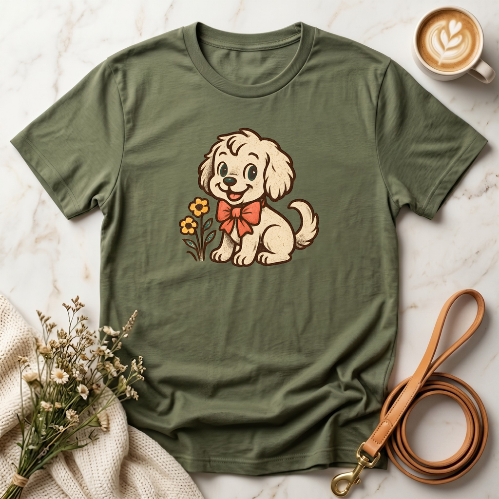 Retro Cute Puppy Tee