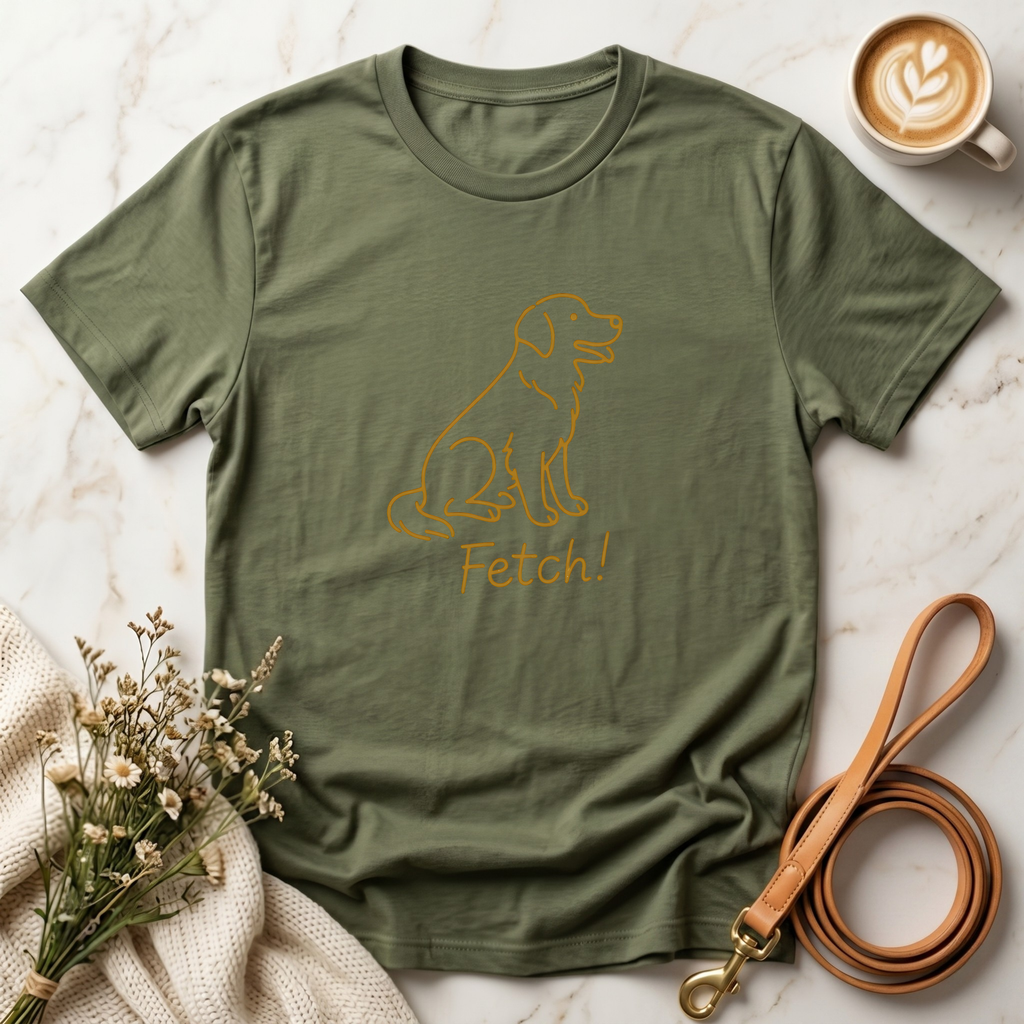 Line art Labrador Fetch! Tee