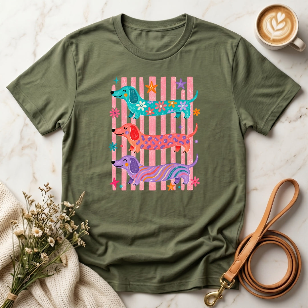 Colorful Dachshund Tee
