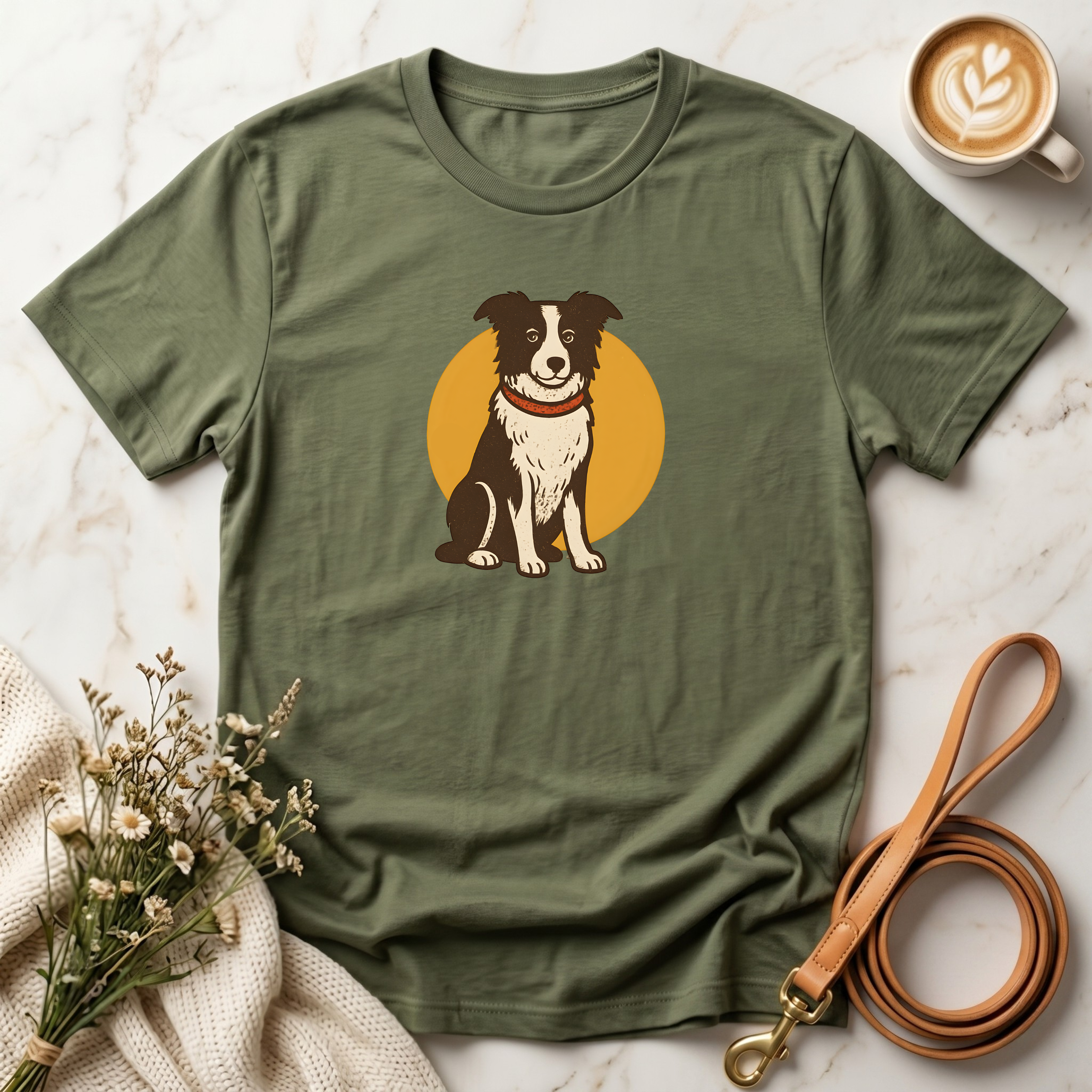 Retro Border collie Tee