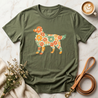 Floral Golden Retriever Tee