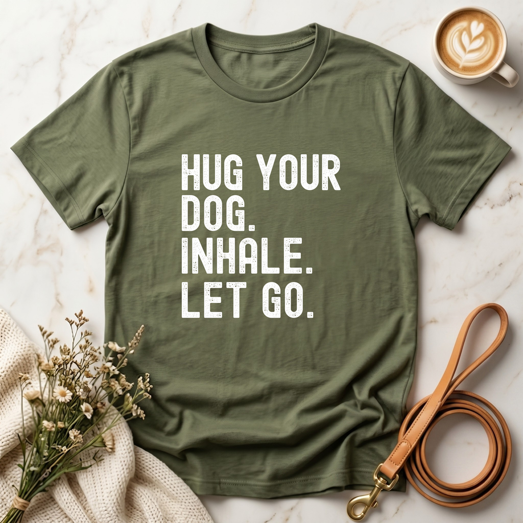 Hug your Dog. Inhale. Let Go. Tee