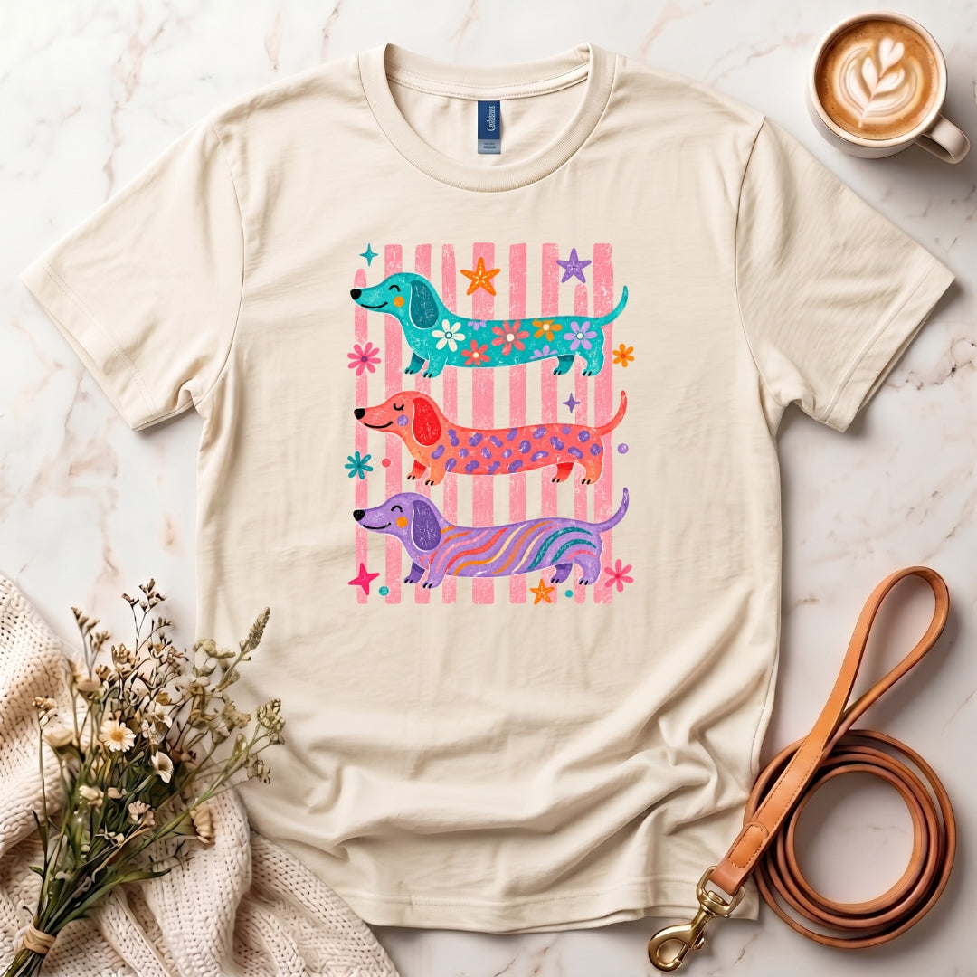Colorful Dachshund Tee