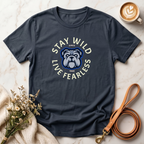 Stay Wild Live Fearless Bulldog Tee