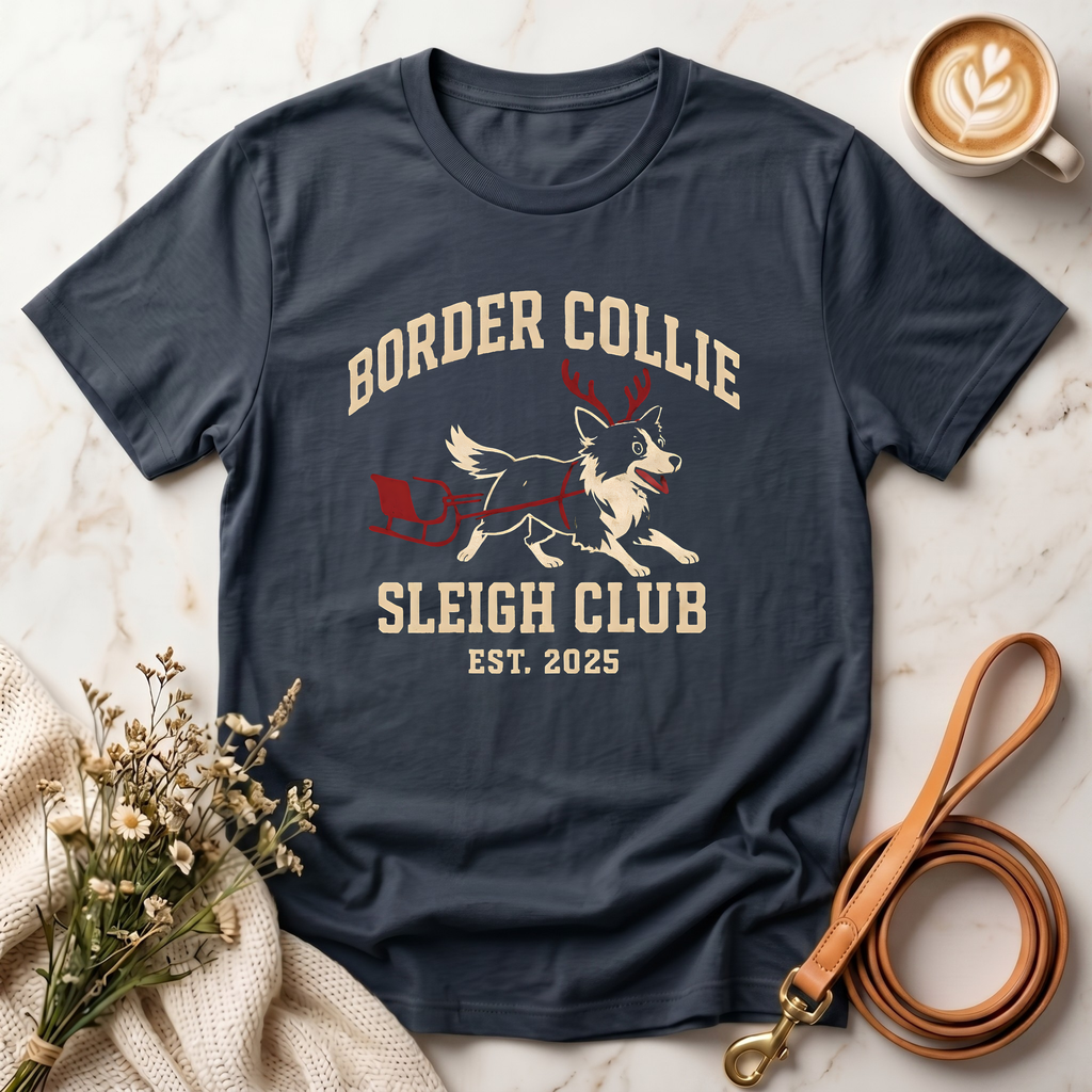 Border Collie Sleigh Club Tee