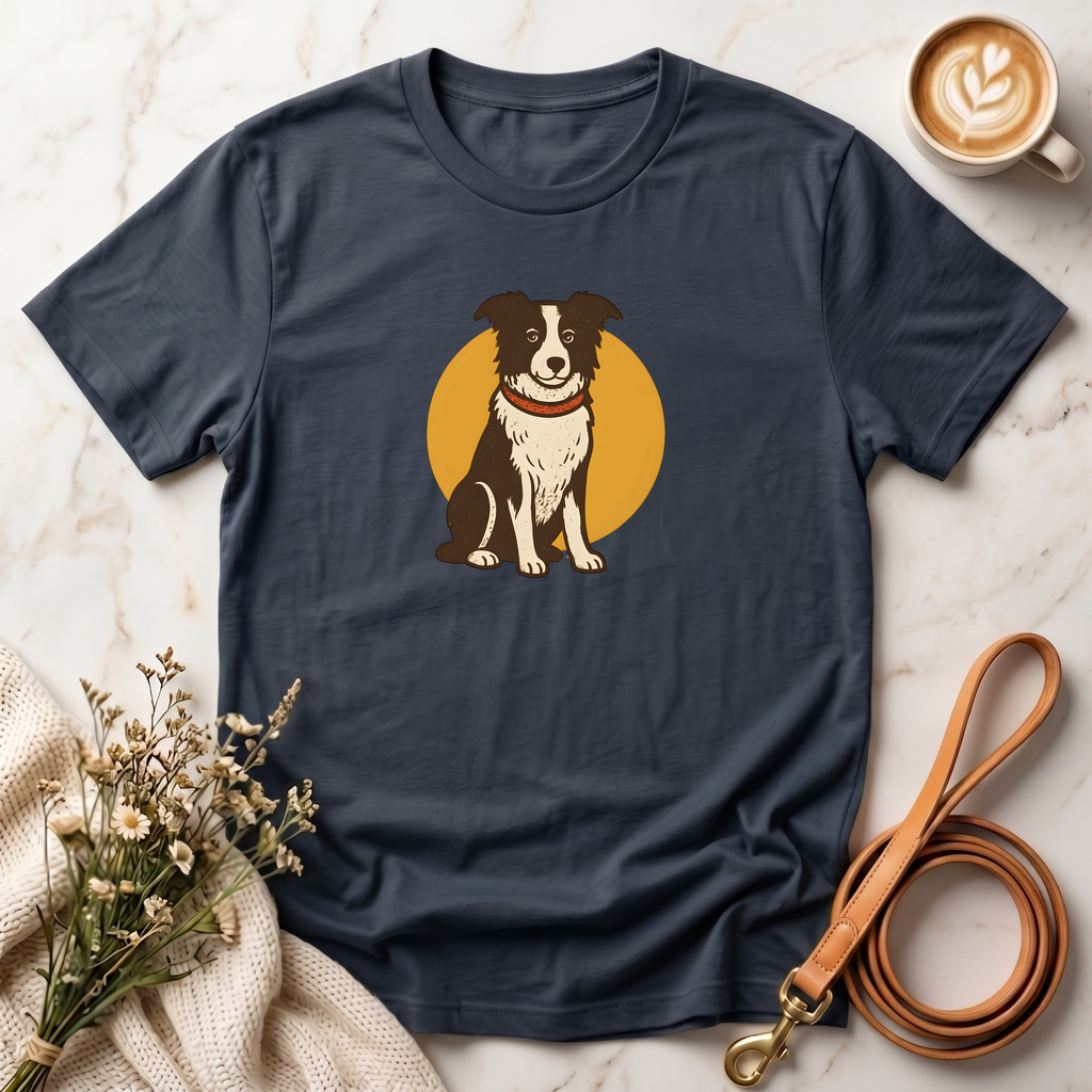 Retro Border collie Tee