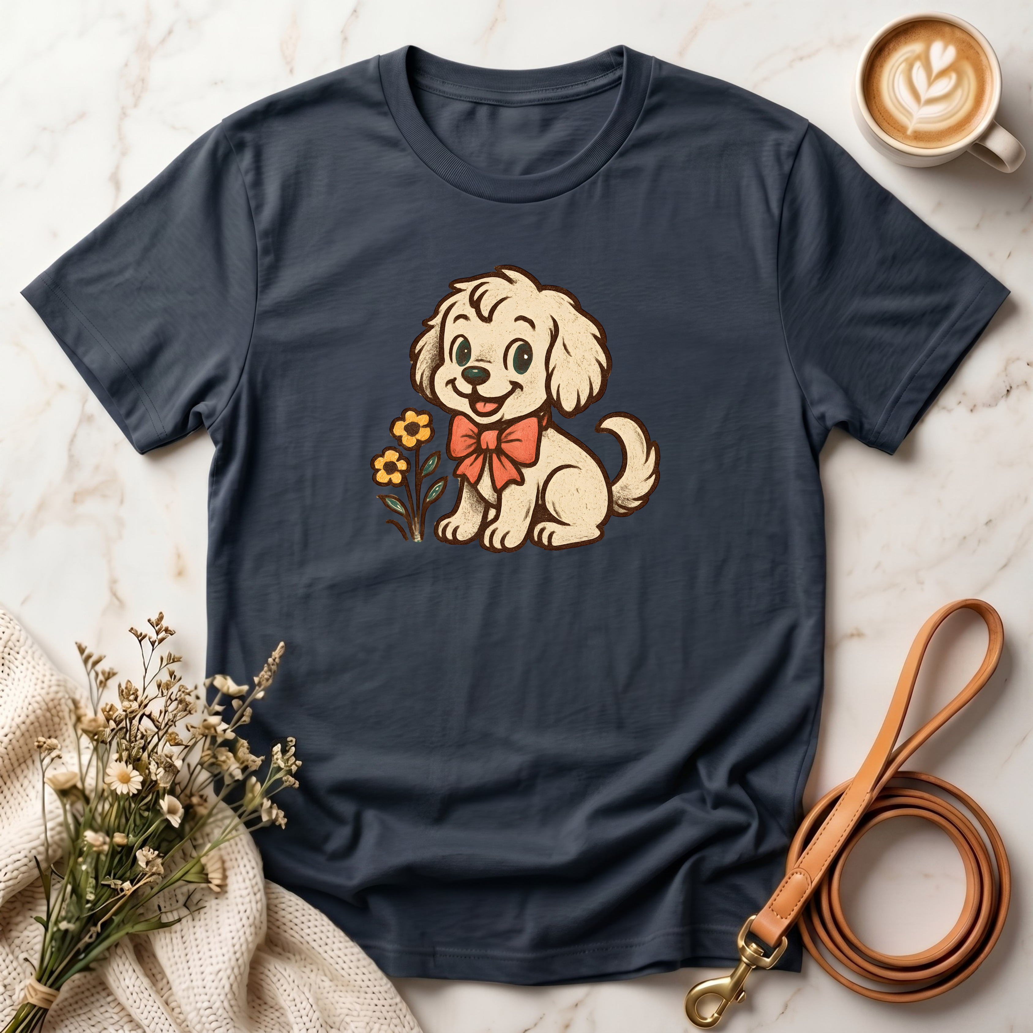 Retro Cute Puppy Tee