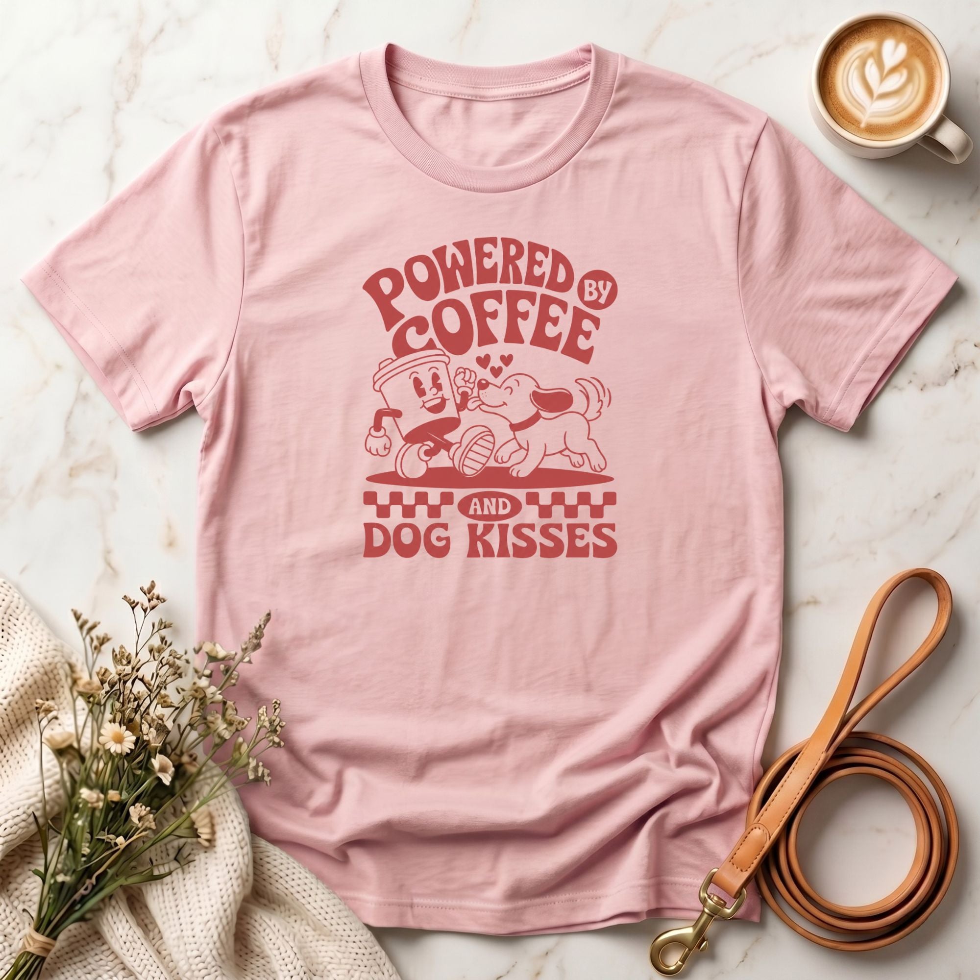 Powered by Coffee and Dog Kisses Tee