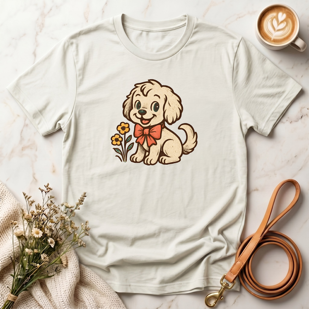 Retro Cute Puppy Tee