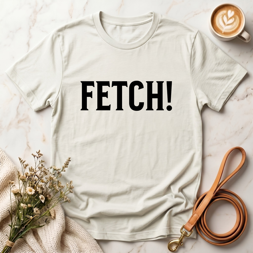 Fetch! Tee in Black letters